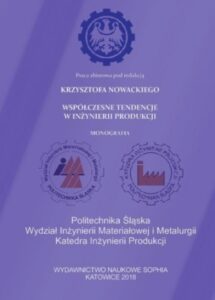 Okładka: Współczesne tendencje w inżynierii produkcji