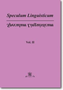 Okładka: Speculum Linguisticum Vol. 2