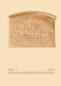 Okładka: Scripta Classica. Vol. 7