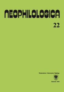 Okładka: Neophilologica. Vol. 22: Études sémantico-syntaxiques des langues romanes. Hommage à Stanisław Karolak