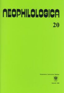Okładka: Neophilologica. Vol. 20: Études sémantico-syntaxiques des langues romanes