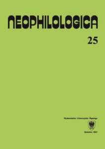 Okładka: Neophilologica. Vol. 25: Études sémantico-syntaxiques des langues romanes