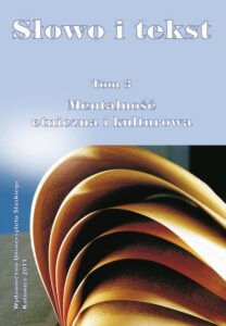 Okładka: Słowo i tekst. T. 3: Mentalność etniczna i kulturowa