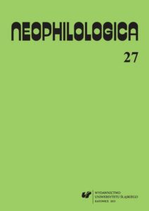 Okładka: Neophilologica 2015. Vol. 27: La perception en langue et en discours