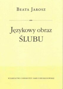 Okładka: Językowy obraz ślubu