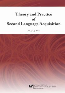 Okładka: Theory and Practice of Second Language Acquisition 2016. Vol. 2 (2)