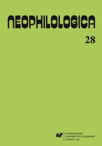 Okładka: Neophilologica 2016. Vol. 28