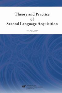 Okładka: Theory and Practice of Second Language Acquisition 2017. Vol. 3 (1)