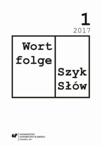 Okładka: Wortfolge. Szyk Słów 2017, nr 1