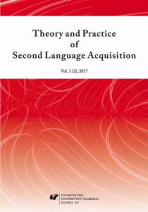 Okładka: Theory and Practice of Second Language Acquisition 2017. Vol. 3 (2)
