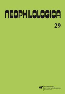Okładka: Neophilologica 2017. Vol. 29: Études sémantico-syntaxiques des langues romanes