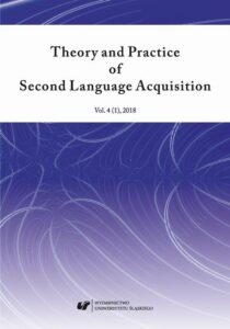 Okładka: Theory and Practice of Second Language Acquisition 2018. Vol. 4 (1)