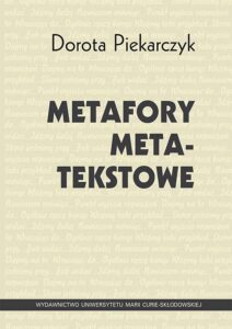 Okładka: Metafory metatekstowe