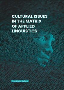Okładka: Cultural Issues in the Matrix of Applied Linguistics