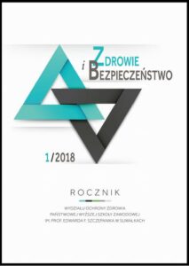 Okładka: Zdrowie i Bezpieczeństwo. Rocznik Wydziału Ochrony Zdrowia Państwowej Wyższej Szkoły Zawodowej im. prof. Edwarda F. Szczepanika w Suwałkach 1/2018