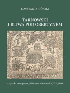 Okładka: Tarnowski i bitwa pod Obertynem