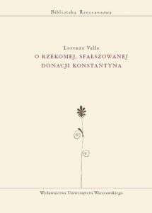 Okładka: O rzekomej, sfałszowanej donacji Konstantyna