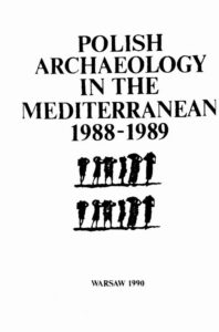 Okładka: Polish Archaeology in the Mediterranean 1. [Reports] 1988-1989
