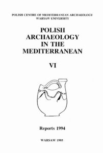 Okładka: Polish Archaeology in the Mediterranean 6. Reports 1994