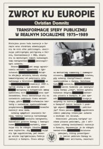 Okładka: Zwrot ku Europie. Transformacje sfery publicznej w realnym socjalizmie 1975–1989