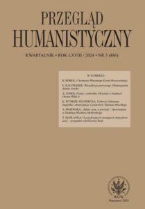 Okładka: Przegląd Humanistyczny 2024/3 (486)