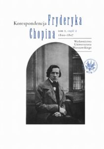 Okładka: Korespondencja Fryderyka Chopina 1844-1847. Tom 3, część 2
