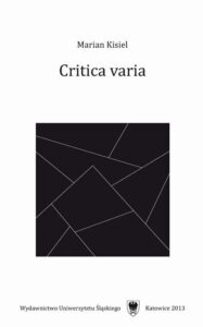 Okładka: Critica varia