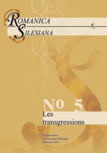 Okładka: Romanica Silesiana. No 5: Les transgressions