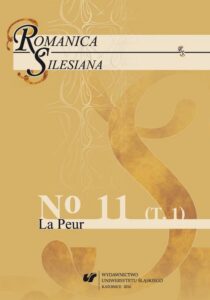 Okładka: Romanica Silesiana 2016, No 11. T. 1: La Peur