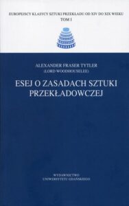Okładka: Esej o zasadach sztuki przekładowczej