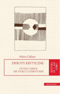 Okładka: Zwroty krytyczne. Studia i szkice nie tylko o literaturze