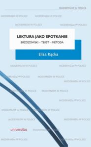 Okładka: Lektura jako spotkanie. Brzozowski - tekst - metoda