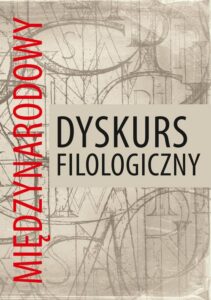 Okładka: Międzynarodowy dyskurs filologiczny