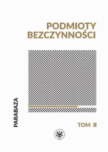 Okładka: Podmioty bezczynności