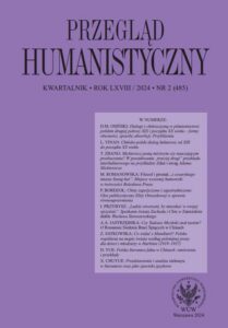 Okładka: Przegląd Humanistyczny 2024/2 (485)