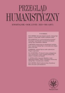 Okładka: Przegląd Humanistyczny 2024/4 (487)