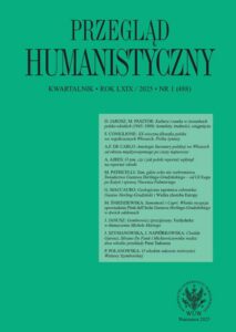Okładka: Przegląd Humanistyczny 2025/1 (488)