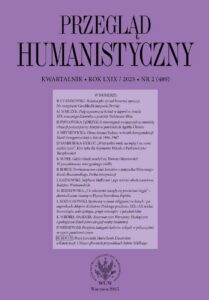 Okładka: Przegląd Humanistyczny 2025/2 (489)