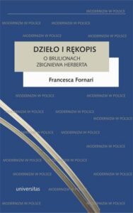 Okładka: Dzieło i rękopis. O brulionach Zbigniewa Herberta