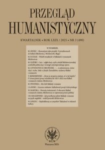 Okładka: Przegląd Humanistyczny 2025/3 (490)