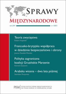 Okładka: Sprawy Międzynarodowe 1/2013