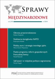 Okładka: Sprawy Międzynarodowe 3/2014