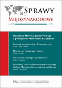 Okładka: Sprawy Międzynarodowe 4/2014