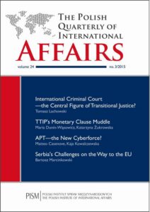 Okładka: The Polish Quarterly of International Affairs 3/2015