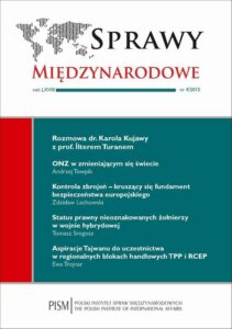 Okładka: Sprawy Międzynarodowe 4/2015
