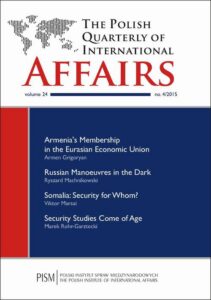 Okładka: The Polish Quarterly of International Affairs 4/2015