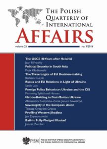 Okładka: The Polish Quarterly of International Affairs 3/2016