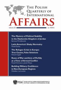 Okładka: The Polish Quarterly of International Affairs 4/2016