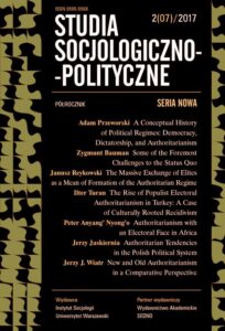 Okładka: Studia Socjologiczno-Polityczne 2(07)/2017