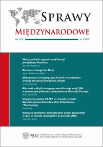 Okładka: Sprawy Międzynarodowe 3/2017